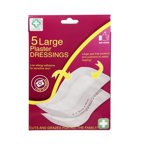 Large Plaster Dressings 5 Pack