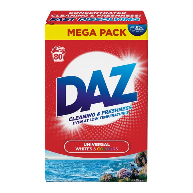 Daz Washing Powder 80 Washes 4kg - Universal Whites & Colours