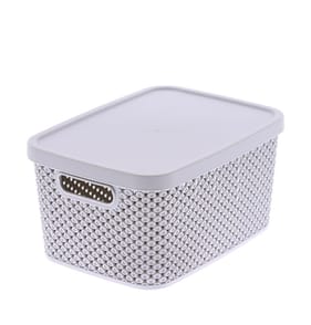 Diamond 3.5L Storage with Lid  - Grey