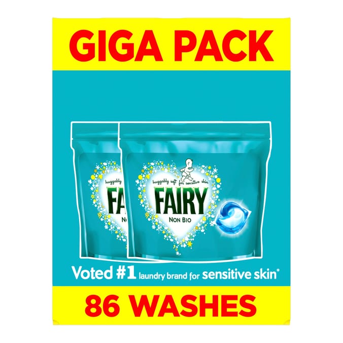 Fairy Non Bio Pods Washing Capsules 86 Washes - Platinum