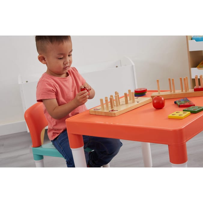 Liberty House Toys Kids Plastic Table and Two Chairs Set