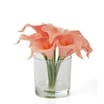 Artificial Cala Lilly In Glass Pot