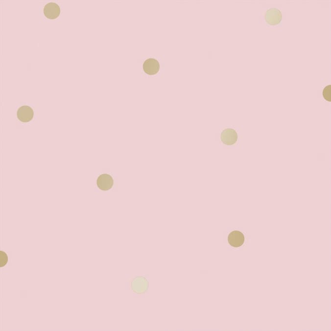 Dotty Wallpaper 12604 - Pink/Gold