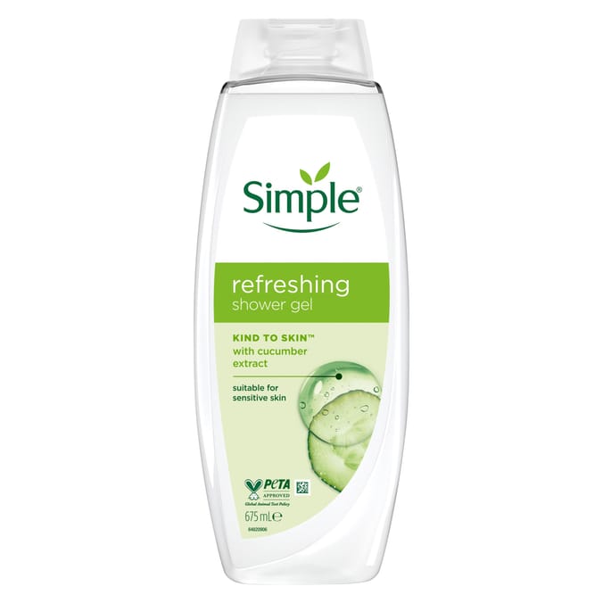 Simple Kind to Skin Shower Gel Refreshing 675ml