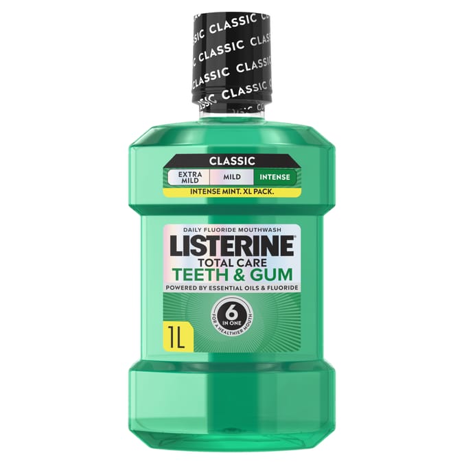 Listerine Total Care Teeth & Gum Intense Taste Classic Mouthwash 1l