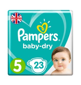 Pampers Baby-Dry Nappies 23'S Size 5
