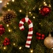 Sleigh Bells Christmas Candy Cane Decoration 6 Pack