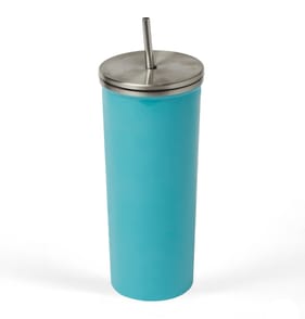 The Outdoor Living Collection Stainless Steel Tumbler w/ Straw - Turquoise