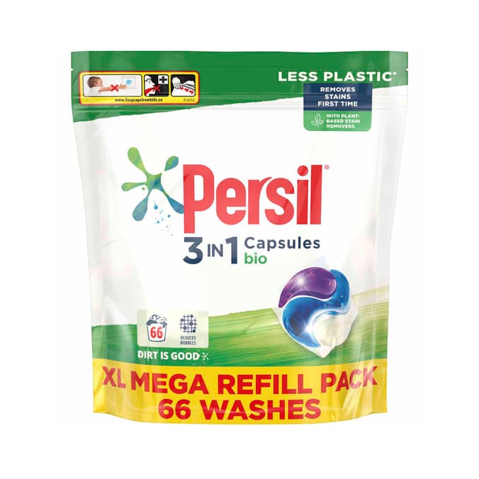 Persil Bio Laundry Washing Capsules 66 Wash
