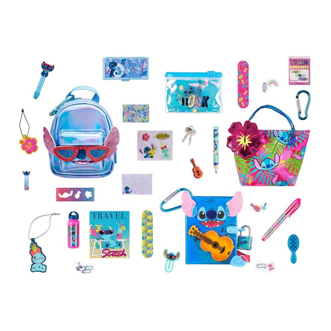 Real Littles Fan Favourites Triple Pack Backpack, Bag & Journal with 15+ Micro Surprises - Disney Stitch