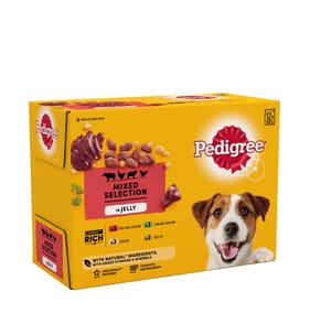 Pedigree Mixed Selection in Jelly Adult Wet Dog Food Pouches 12 x 100g