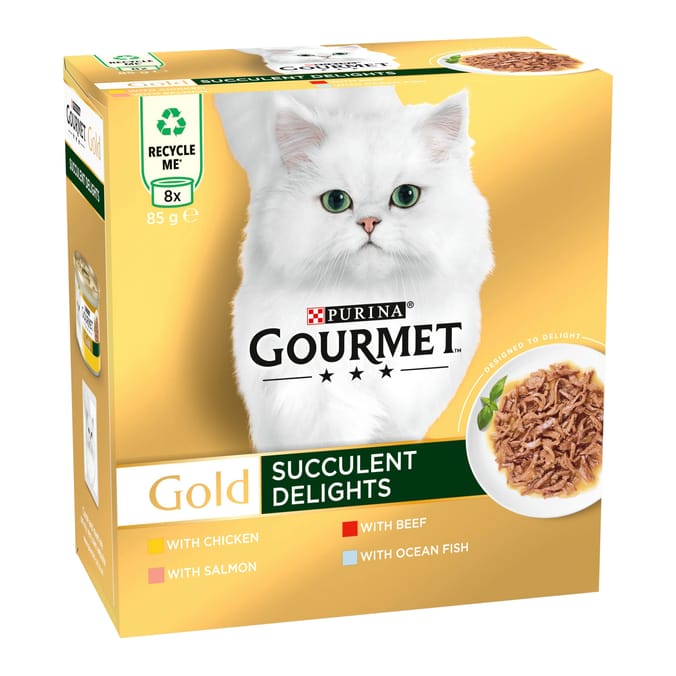 Gourmet Gold Succulent Delights Wet Cat Food 8x85g