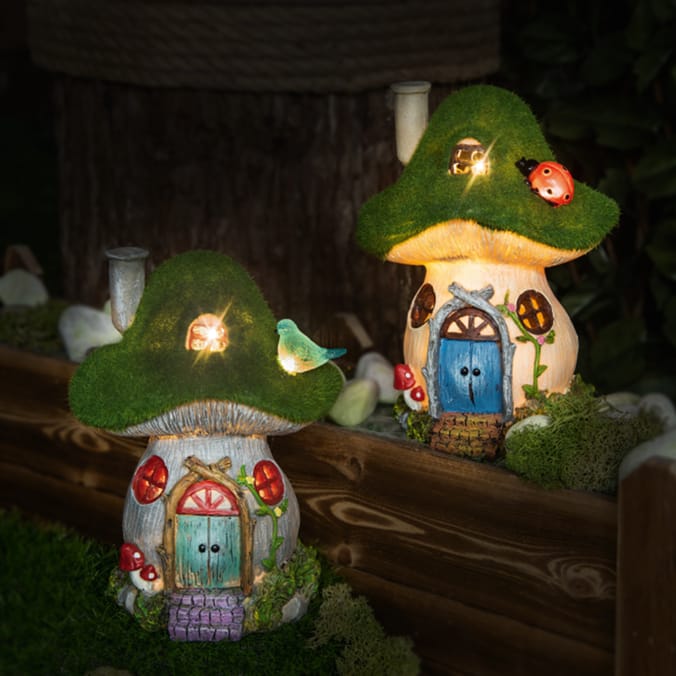 Firefly LED Solar Lights  Mushroom House