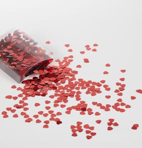 With Love Heart Shaped Confetti x2