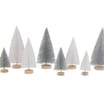Frosted Spirit Sisal Brush Christmas Trees Set Of 8