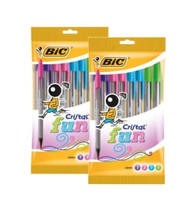  Bic Cristal Fun Ballpoint Assorted Pens 8 Pack x2