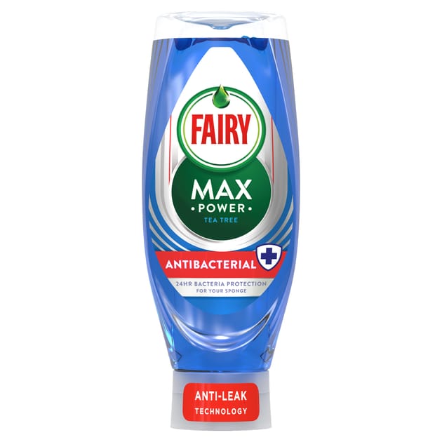 Fairy Max Power Washing Up Liquid Antibacterial 640ml Home Bargains