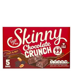 Skinny Chocolate Crunch Fruit & Nut 5 Bars Snack x10