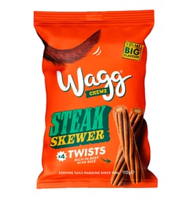 Wagg Chews Steak Skewer Twists 110g  