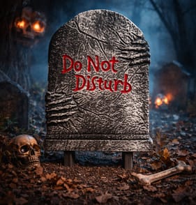 Hallow Scream Large Tombstone Decoration