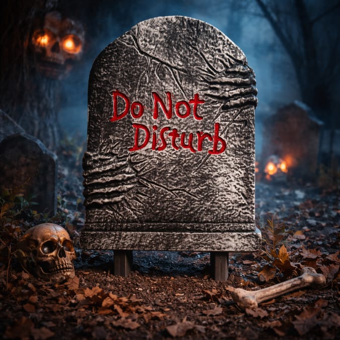 Hallow Scream Large Tombstone Decoration