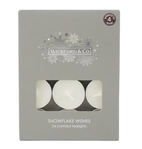 Wickford & Co Scented Tealights 24 Pack - Snowflake Wishes