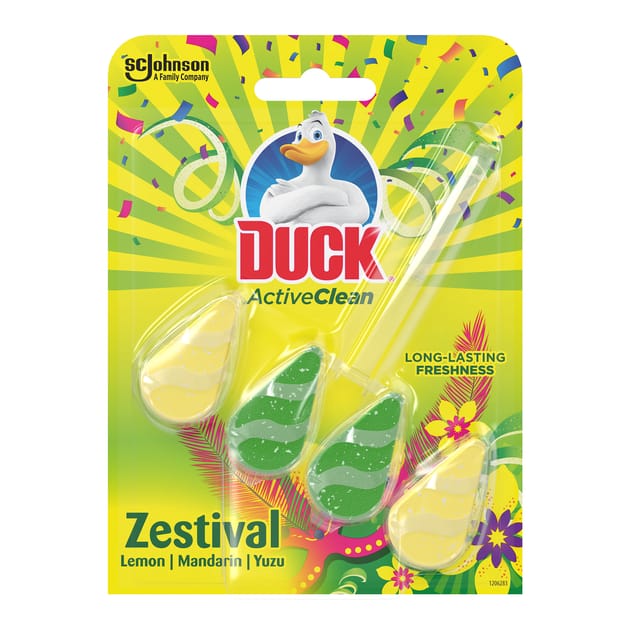 Duck Active Clean Rim Block Toilet Cleaner 38.6g Zestival Home Bargains