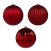 Winter Charm 17cm Baubles 3 Pack - Red