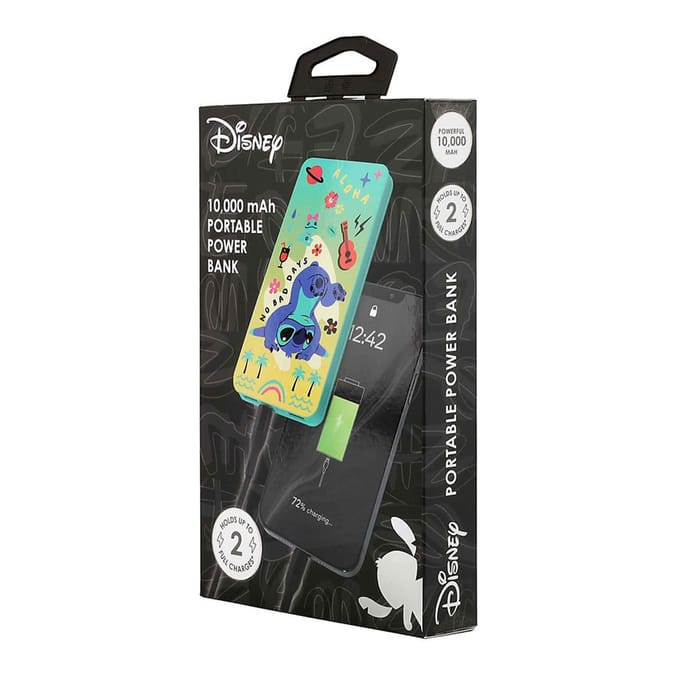 Disney Stitch 10000mAh Power Bank - Upside Down