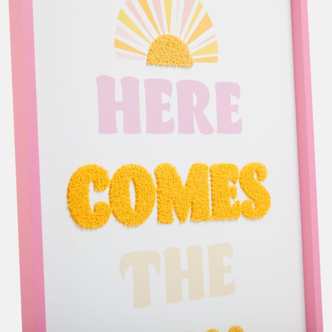 The Kids Edit Tufted Wall Art - Here Comes The Sun