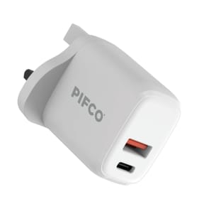 Pifco Fast Charge 2 Port Plug - White