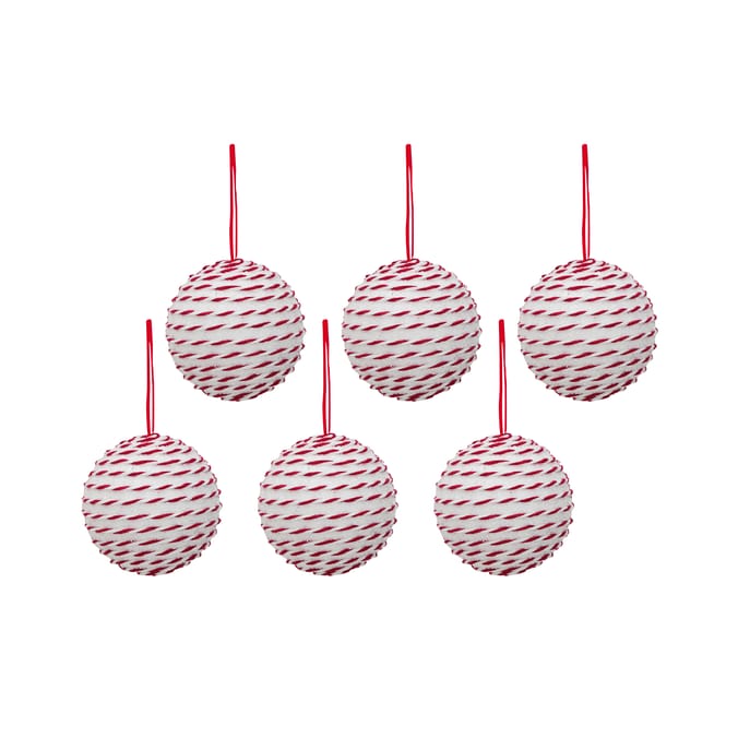 Festive Feeling 10cm Baubles 6 Pack