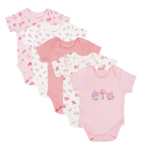 Pure Baby Short Sleeved Bodysuits 5 Pack 