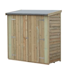 Shire Overlap Shed 6x3 Pressure Treated Pent - Double Door