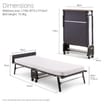 Jay-Be RM80 Rollaway Folding Bed with Memory Mattress - Single