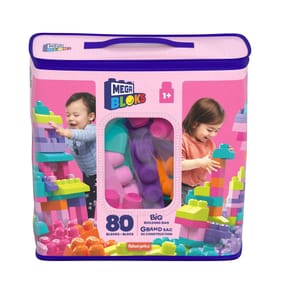 Mega Bloks Big Building Bag 60 Pieces - Pink