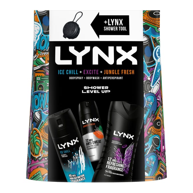 Lynx Body Trio & Shower Tool Gift Set - Shower Level Up