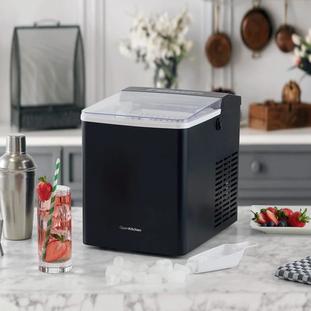 Open Kitchen Ice Maker With Ice Basket & Scoop 1.75L | Home Bargains