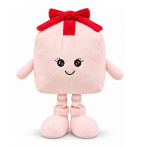 Sleigh Bells Standing Plush Present - Pink