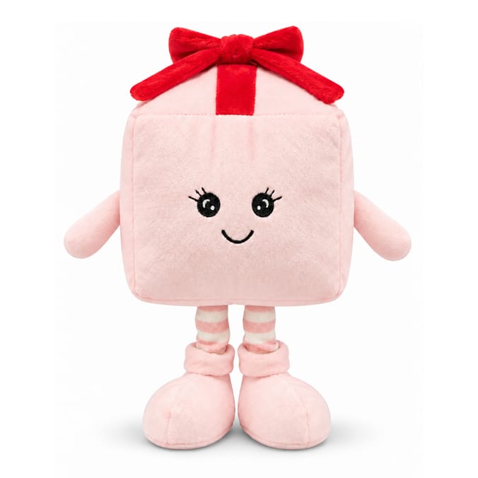 Sleigh Bells Standing Plush Present - Pink
