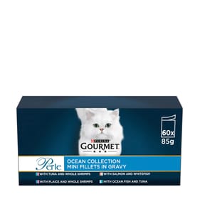 Gourmet Perle Ocean Collection in Gravy Wet Cat Food Pouches 60 x 85g