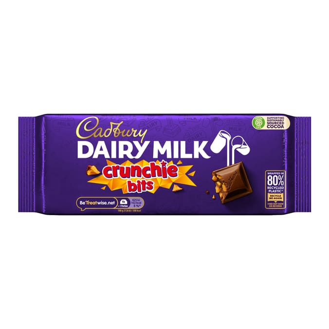 Cadbury Dairy Milk Crunchie Bits Chocolate Bar 180g