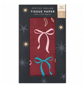Festive Feeling Tissue Paper 6 Pack - Festive Bows   