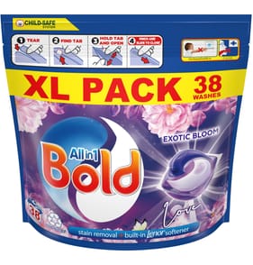 Bold All-in-1 Pods Washing Liquid Capsules Exotic Bloom 38 Washes
