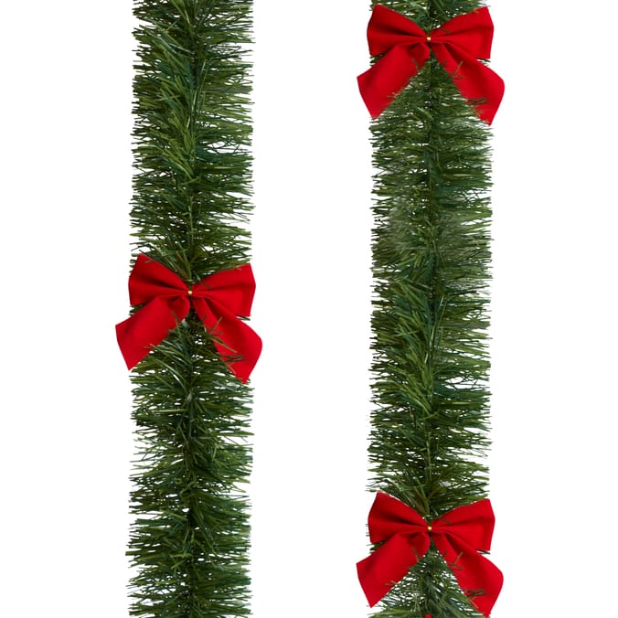 Festive Feeling Tinsel Garland - Bow