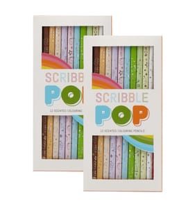 Scribble Pop Scented Colouring Pencils 12 Pack x2