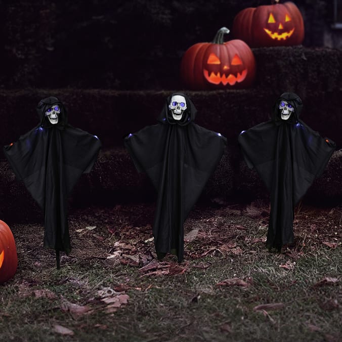 Hallow Scream LED Stake Lights 3 Pack - Skull