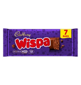 Cadbury Wispa Chocolate Bar 7 Pack Multipack 165.9g