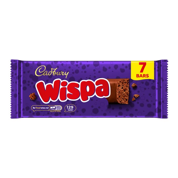 Cadbury Wispa Chocolate Bar 7 Pack Multipack 165.9g