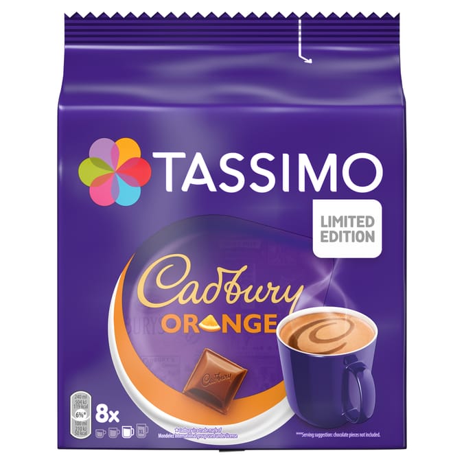 Tassimo Cadbury Orange Hot Chocolate Pods 8 x 30g